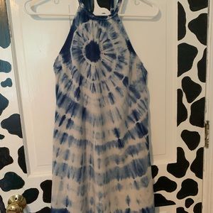 Tie dye blue dress